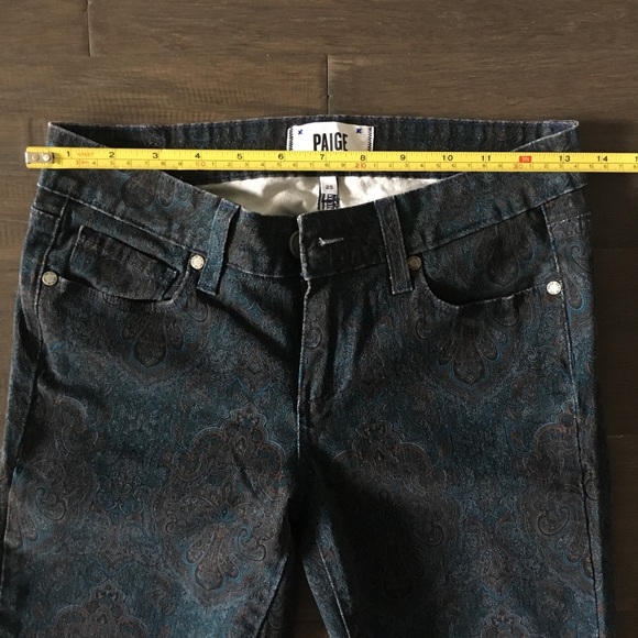 SOLD Paige Verdugo Ultra Skinny Jeans Blue Paisley - Picture 11 of 13
